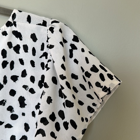 Animal Print Peplum Blouse Size S - Picture 5 of 8
